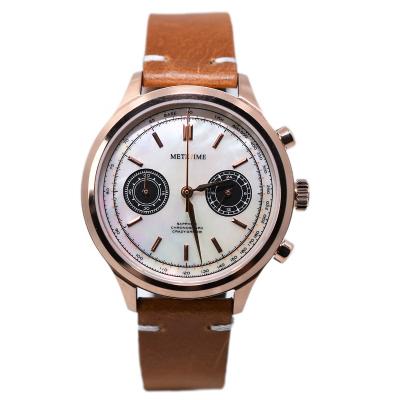 China Custom Chronograph Logo Stainless Steel Automatic Chronograph Watch for sale