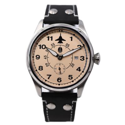 China Auto Date Pilot Watch Stainless Steel Simple High Quality Luxury Waterproof Watches for sale