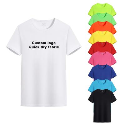 China 100% Polyester Logo Sleeve Shorts GD T-Shirts Plain Custom QUICK DRY Custom T-shirt Unisex GD T-shirt for sale