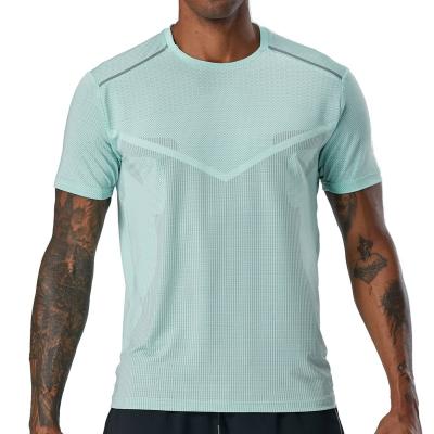 China New Pattern Polyester Running Men Shirt Sublimation QUICK DRY Plain Dye Shirt GD Sleeve Sport T-shirt Training Gym Wear A19 for sale