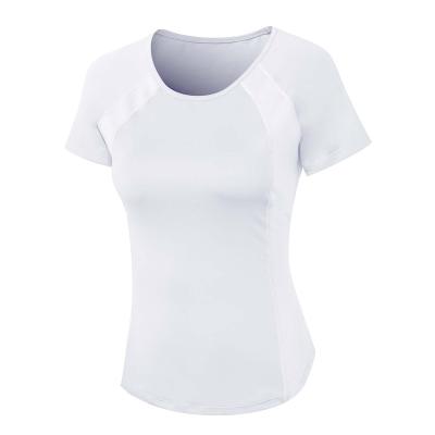 China Breathable Multiple Colors Logo Sport Simple Customized Comfortable Gym Woman's Running Shirt for sale