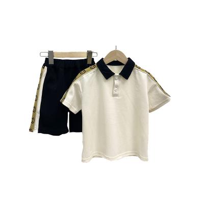 China 2022 Online Shopping Toddler Kids Formal GD Shirt Suit Sets Boy 2022 Clothing Sets 4 To 12 Years Children Clothing Set Summer for sale