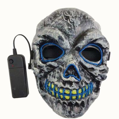 China Wholesale EL Lighting EL Lighting Skull EL Light Mask Light Up Masquerade Skull Party Mask for sale