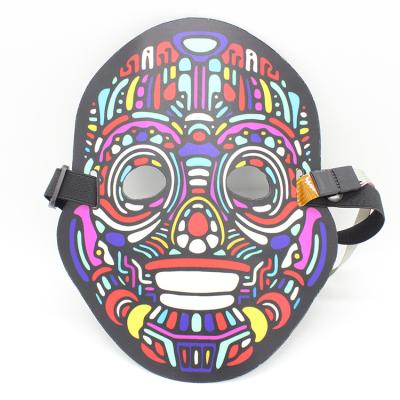 China Wholesale EL Lighting EL Lighting Clown Design Mask Light Up Glow Up Light Masquerade Mask EL Clown Design Mask for sale