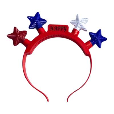 China Wholesale Custom Plastic Star Plastic Headband Light Christmas for sale