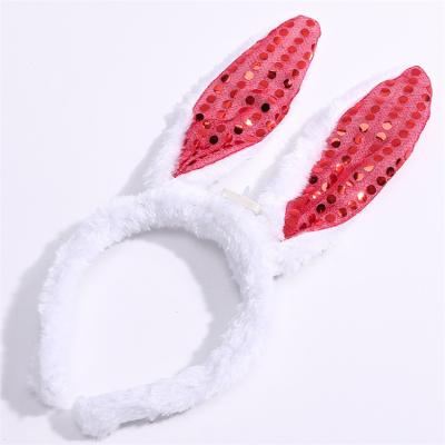 China Other Other Wholesale Party Fluffy Rabbit Ear Led Headband Light Rabbit Headband for sale