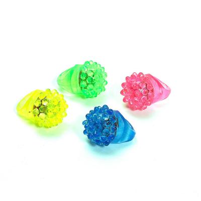 China Wholesale Custom Kids TPR Strawberry Jelly Led Flashing Rings for sale