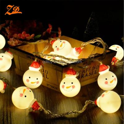 China Wholesale Christmas Party Christmas Snowman Heads Led Light String Snowman Decoration Light for sale