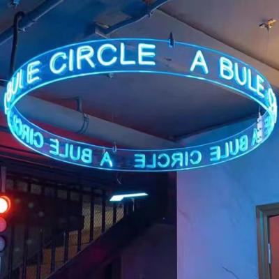 China Home Decor Rich Colors LED Ring Neon Sign Light with Wall-mounted Customized Neon Letters for sale