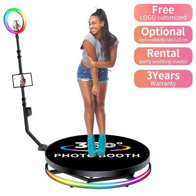 China Gro Compatibel 80-120CM Roterende Automatische 360 Selfie Spin Base Foto Ipad Foto Booth Te koop