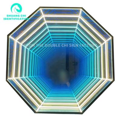 China Indoor Outdoor 3D Mirror LED Wall Lamp Neon Mirror Source for 2023 Ideas Decoration for sale