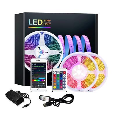 China Smart Home Decoration 5050 RGB LED lichtstrook met muzieksync en afstandsbediening Te koop