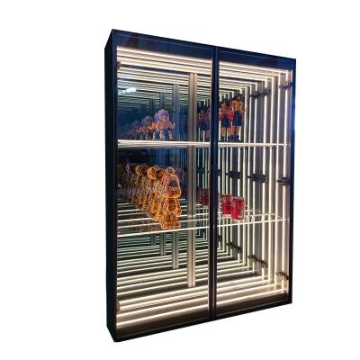 China Oogvangend hoog helder LED licht glas display case voor wijn en bier display Te koop