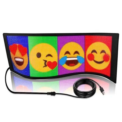 China LED Scrolling Advertising USB Store Sign Custom Text GIF Signs for Store Car Bar Hotel for sale