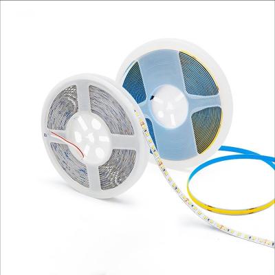 China 10W/M RA90 Flexible COB Tape DC 12V 24V Ultra Slim 5mm Dotfree 480leds COB Strip Light for sale