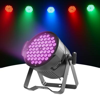 China Professional Stage LED Light 54*3W RGBW DMX Par Lighting with Sound Activation IP20 for sale