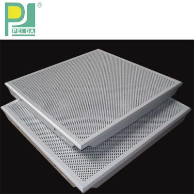 China Artistic Ceilings Recessed Mini Slim Painted Roof Ceiling Commercial Aluminum Perforated Plate for sale