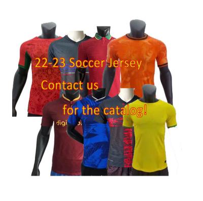 China Shirts & Principal 2022 - 23 Sets Club Soccer Jersey Quick Dry/Breathable T-Shirt + Short Thai Quality Soccer Jersey for sale