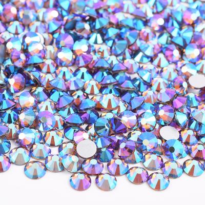 China Wholesale SS3-SS30 Non Hotfix ab Crystal Strass Glass Flatback Rhinestone for Nail Art Decoration for sale