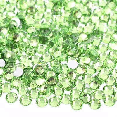 China Round Crystal Stone Appliques Fashion Glass Rhinestone SS3 SS4 SS6 SS8 SS10 SS12 SS16 SS20 SS30 Flatback Flatback For Nail Art Decoration for sale