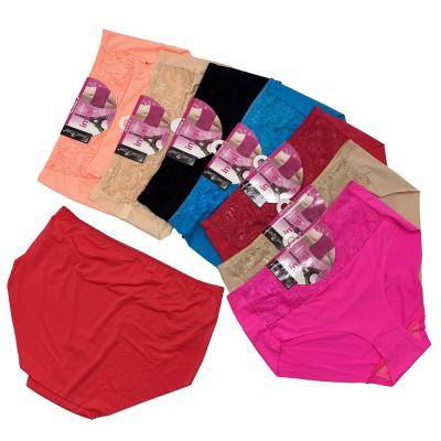 China New Product HF636 Solid Color Women's High Waist Anti-static Red Breathable Panties 3XL Mix Color Underwear Panties for sale