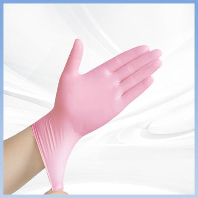 China Environmental Protection Disposable PVC Gloves For Comfortable And Automotive Pink PVC Gloves for sale