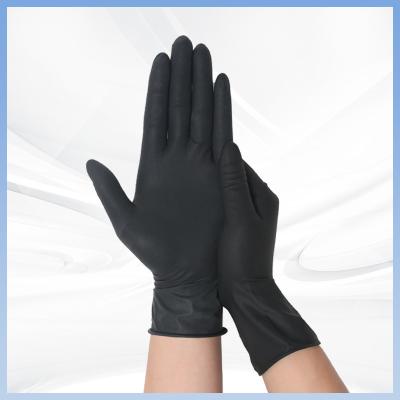 China Black Latex Examination Gloves Disposable Latex Powder Free Gloves For Medical Cooking Cleaning for sale