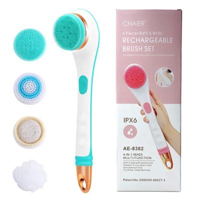 China All Natural Silicone Electric Waterproof Automatic Rotating Bath Cleaning Brush for sale