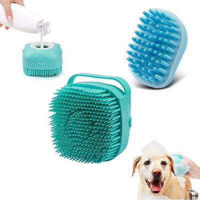 China All Natural BPA Free Reusable Foaming Baby Shower Shampoo Brush Silicone Massage Bath Brush With Soap Dispenser for sale