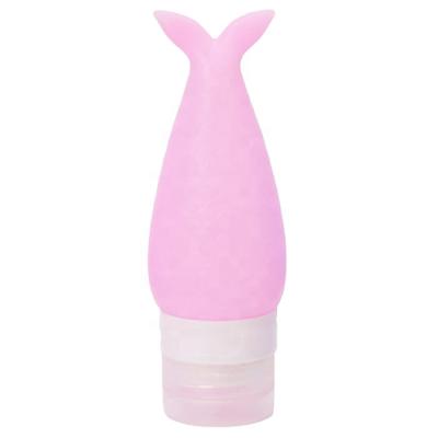 China Household Mermaid Fish Tails Custom Squeeze Dispenser Set Silicone Travel Bottles For Lotion Shampoo for sale