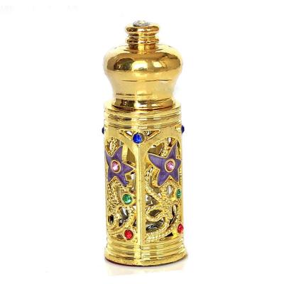 China Personal Care 3ML Empty Glass Perfume Bottle With Various Color Decorations For Arabic Essential Oil Filling Use for sale