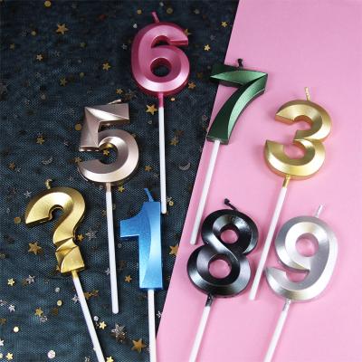 China Home Decoration Happy Birthday Candles Opera Style Number Candles Home Decoration Number Candle Party Cake Topper Baby Shower for sale