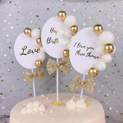 China Hot Stamping Decoration Birthday Wedding Party Cake Topper for sale