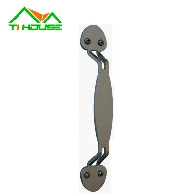 China Easy Installation Door Pull Handle Industrial Rustic Wooden Carbon Steel Sliding Barn Door Handle for sale