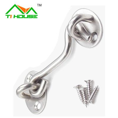 China Rustic Exterior Barn Door Latch Hardware Stainless Steel Latch Lock Hook Lock For Sliding Door for sale