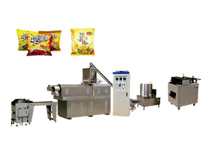 China Full Automatic Extrusion Fried Pellet Snacks Food Processing Line 2D 3D Fried Snacks Chips Machinery for sale