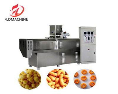 China Corn Flour Cheese Balls Corn Puff Snacks Chips Making Machine Plant with Siemens Motor for sale