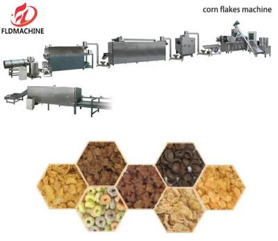 China Automatic Breakfast Cereal Cocoa Pops Flakes Corn Flakes Chips Machine Production Line for sale