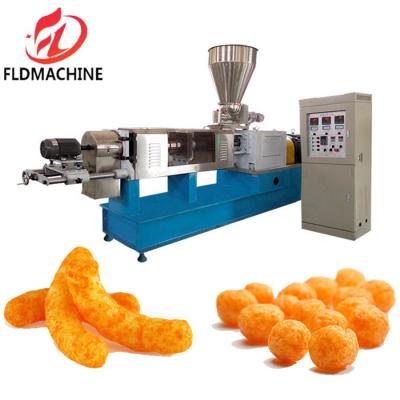 China Corn Chips Twin Scew Extruder Puffed Food Production Plant Pillow Core Filling Snacks Food Processing Line Manufacturing Equipment Puff Snack Making Machine for sale