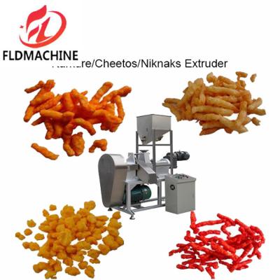 China 100-150kg/H Capacity Rice Flour Industrial Cheetos Corn Curls Kurkure Nik Naks Making Plant for sale