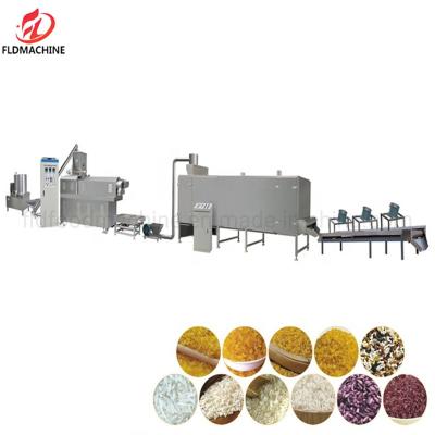 China Customized Chips Fortified Rice Extruder Puffed Rice Making Machine Nutrition Rice Production Line for sale