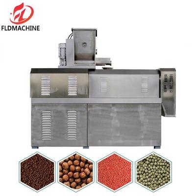 China Animal Pet Cat Dog Food Machine with Twin Screw Extruder and Roller Coating Flavoring for sale