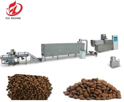 China Extruding Pet Food Process Dry Pet Food Production Line with Delta Electric Parts for sale