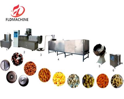 China SLG65-III Rice Flour Corn Puffed Extruder Snack Machine Expand Corn Snacks Food Machinery Production Line for sale