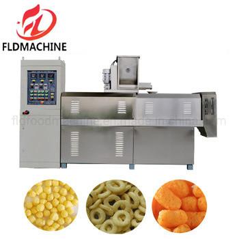 China Caramel Crispy Popcorn Corn Puffs Snacks Food Machine Corn Puffed Food Extruder Machine Corn Puffed Production Line for sale