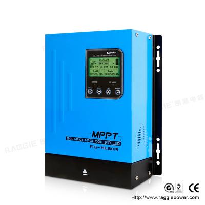 China Charger Controller RAGGIE 80A MPPT Lithium Solar Power Controller Charging Lithium Battery /Acid Type Battery 12-48V for sale