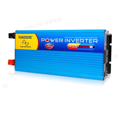 China RAGGIE 1000W 1KW 220V pure sine wave solar power inverter 12V with low price 0.06CBM/Ctn high quality for sale