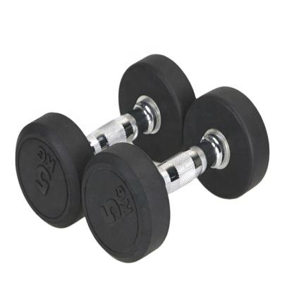 China Durable Fitness Weightlifting Functional Training Rubber Dumbbell Set for sale