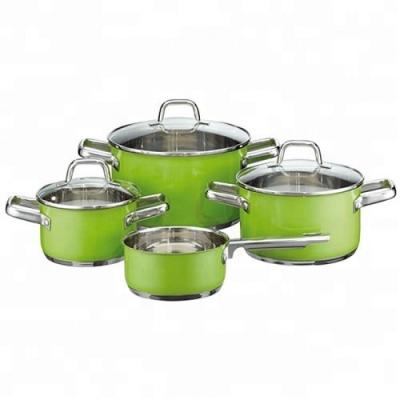 China Sustainable stainless steel cookware factory stainless steel kitchenware cookware and fry pans for sale