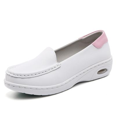 China Cowhide Comfortable Hospital Nurse Women's Shoe Anti Slip White Nursing Shoes For Nurse for sale